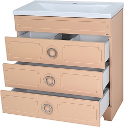 Misty Мебель для ванной Лейла 80 3 ящика песочная – фотография-3